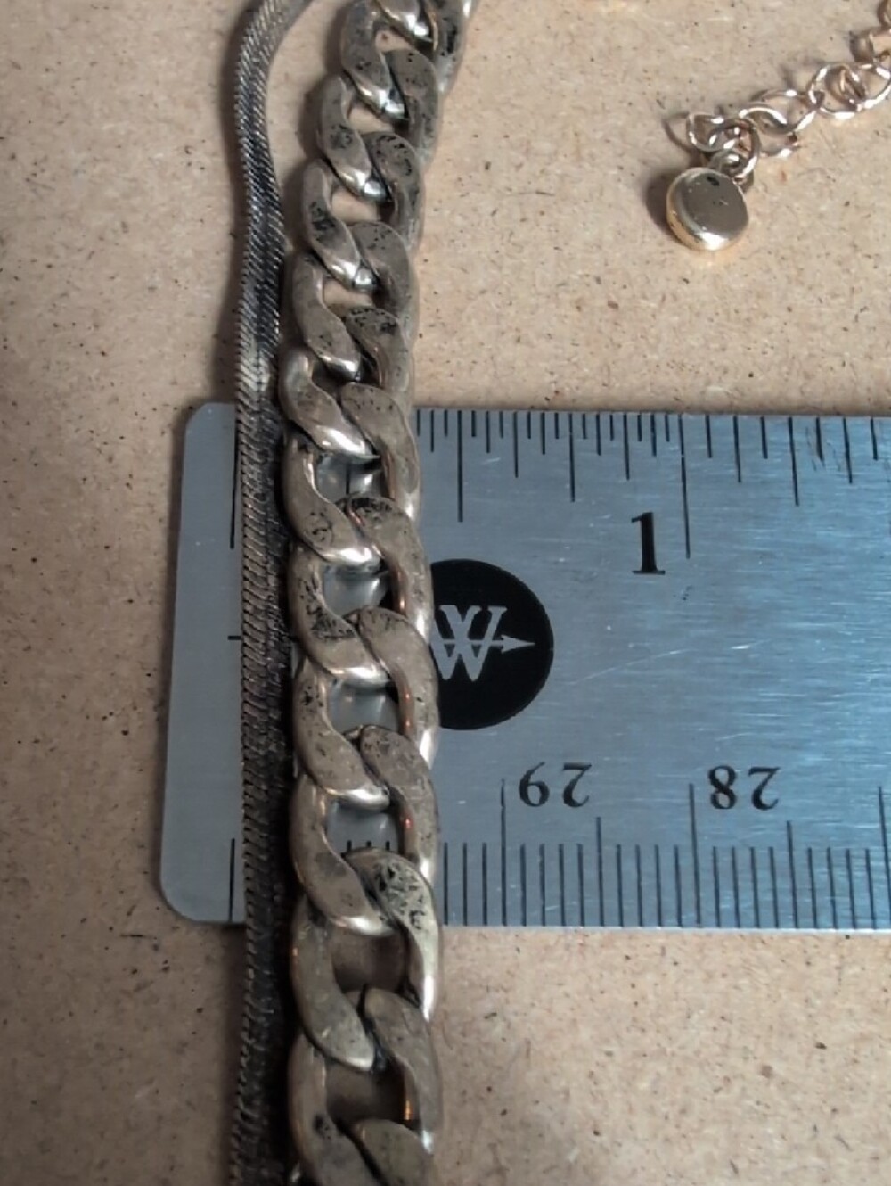 Universal Thread Gold-Tone Mixed Chain Layered Necklace - Picture 7 of 9